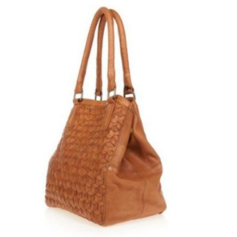 DAY & MOOD NOVA LEATHER TOTE - Cognac